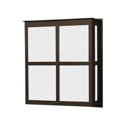 Besa Lighting Bree 11 Outdoor Sconce, White Acrylic, Bronze Finish, 1x60W Incandescent BREE11-WA-BR